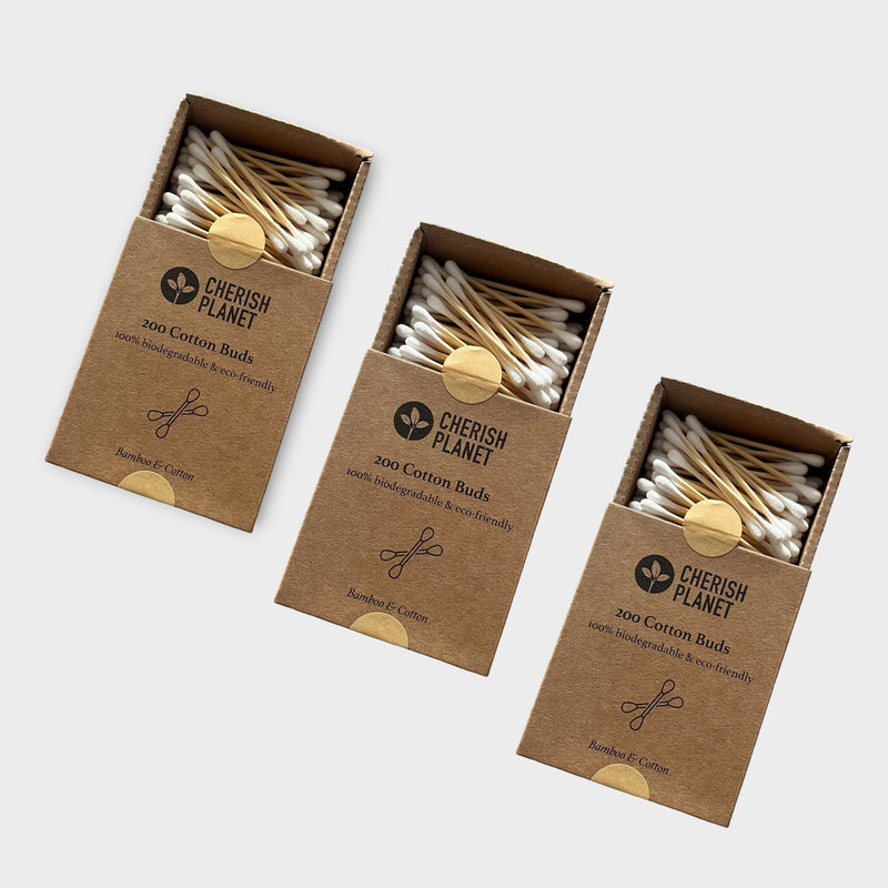 Bamboo Cotton Buds - 200 Pack - Cherish Home
