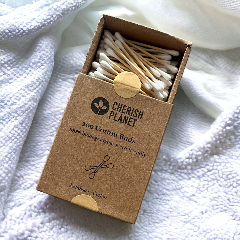 Bamboo Cotton Buds - 200 Pack - Cherish Home