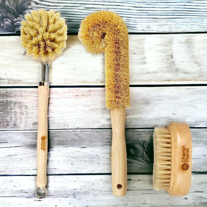 Eco-friendly Bamboo Cleaning Brush Set - Cherish Home
