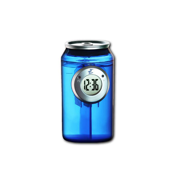 Blue H2O Powered Can Clock