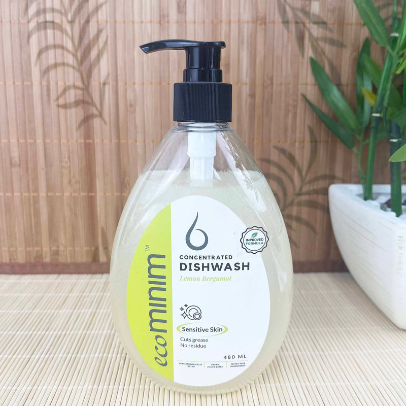 Plant-Based Organic Washing Up Liquid - Lemon & Bergamot (480ml)