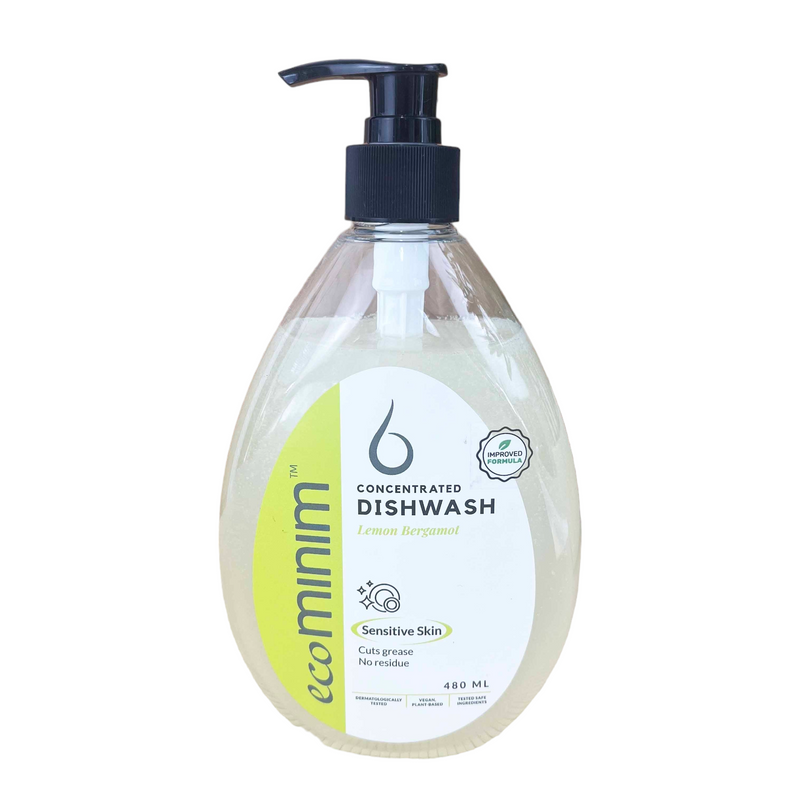 Plant-Based Organic Washing Up Liquid - Lemon & Bergamot (480ml)