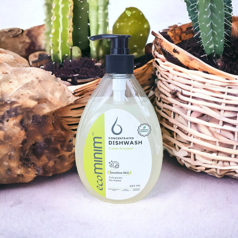 Plant-Based Organic Washing Up Liquid - Lemon & Bergamot (480ml)