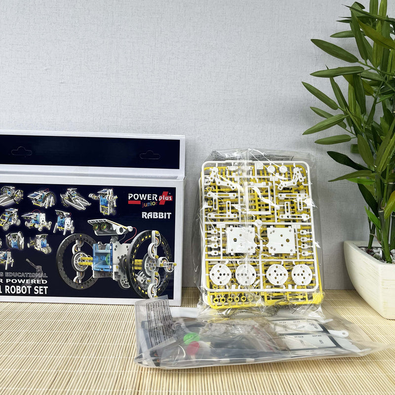 POWERplus Rabbit Solar Powered 14-in-1 Robot Set