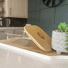 Square Glass Food Container with Bamboo Lid