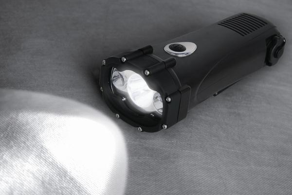 Shark - Dynamo Waterproof LED Flashlight & Power Bank